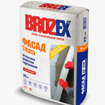 Штукатурка цементная СР 320 Фасад  - Строительные материалы